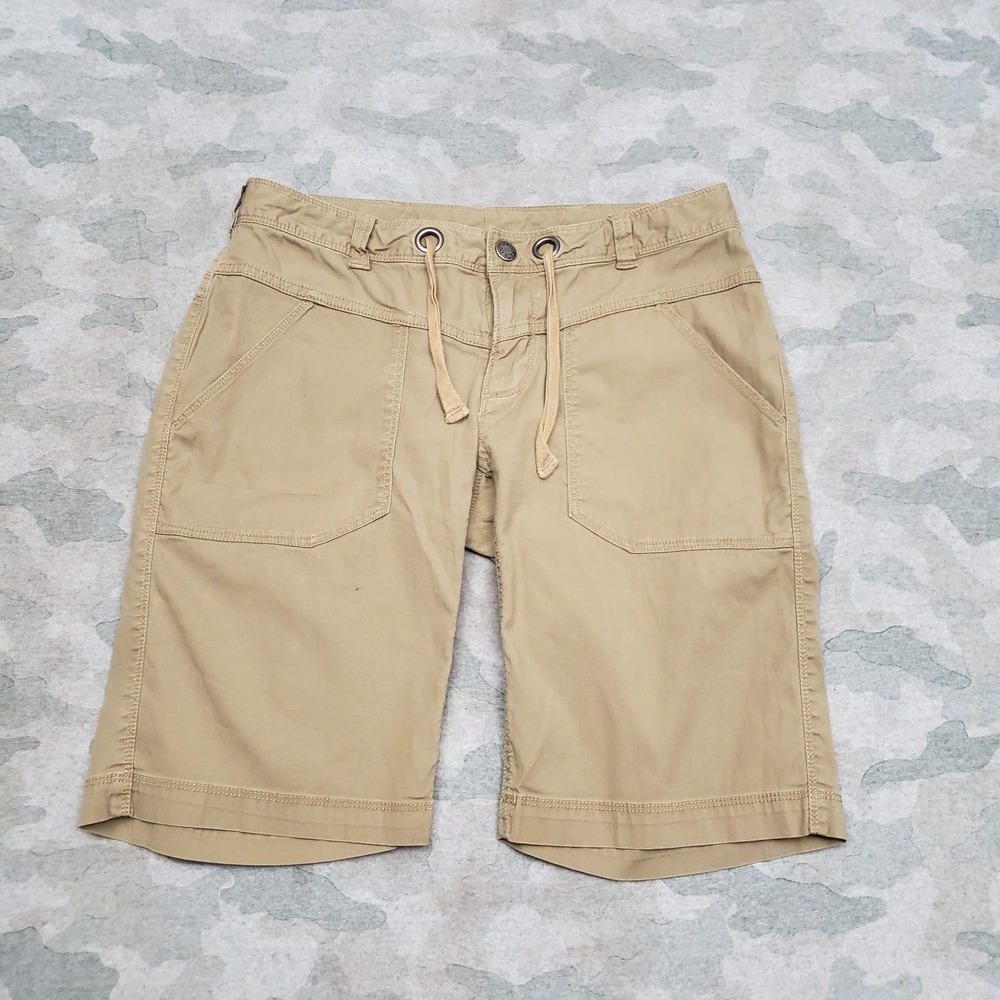 The North Face Shorts Womens 4 Tan Pockets Bermuda Outdoors Hiking Travel